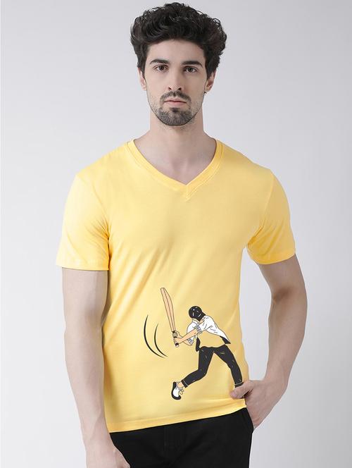 yellow front print t-shirt - 17275291 - Standard Image - 1