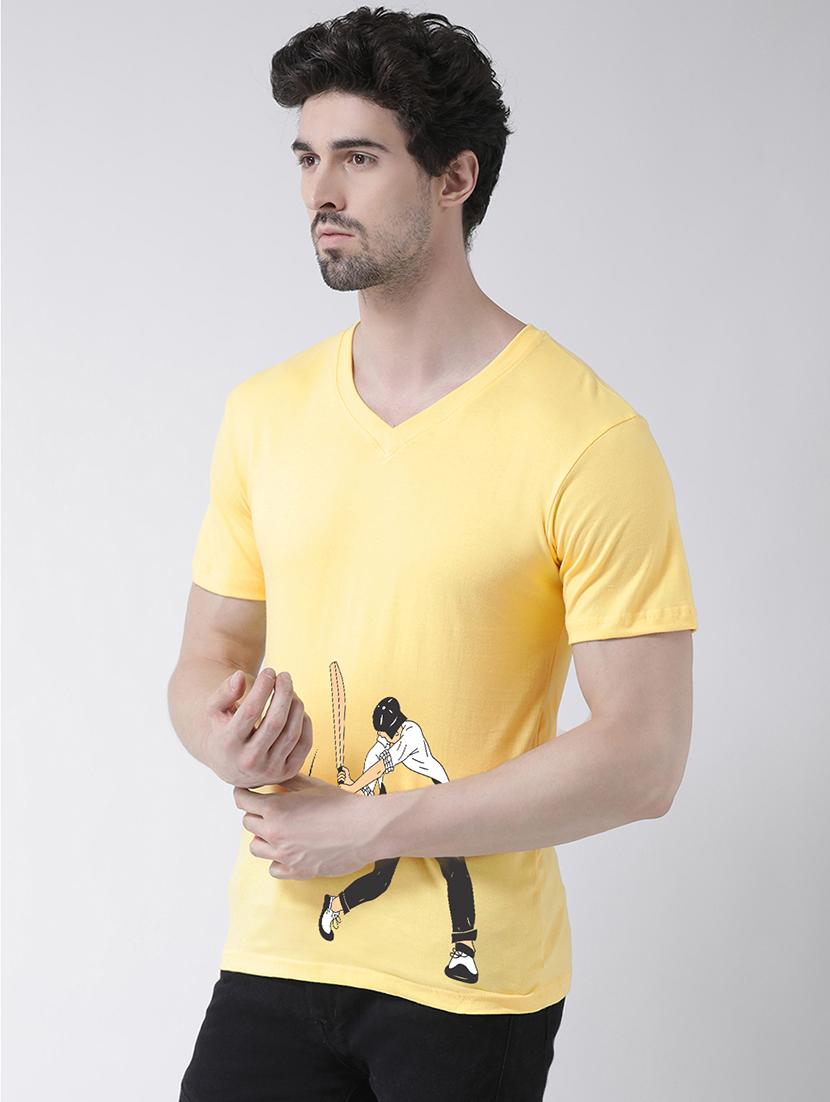yellow front print t-shirt - 17275291 - Zoom Image - 2
