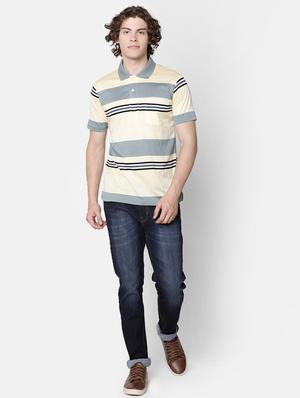 grey striped polo t-shirt - 17275626 - Standard Image - 4