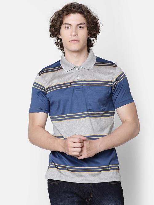 grey striped t-shirt - 17275628 - Standard Image - 1