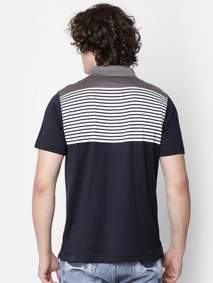 navy blue striped t-shirt - 17275629 - Standard Image - 3