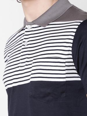 navy blue striped t-shirt - 17275629 - Standard Image - 5