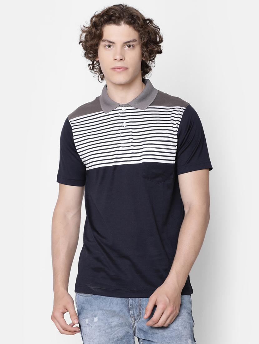 navy blue striped t-shirt - 17275629 - Zoom Image - 1