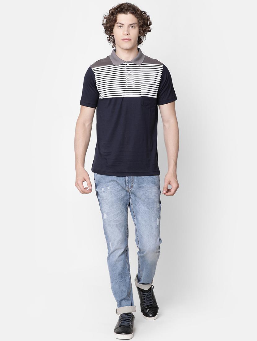 navy blue striped t-shirt - 17275629 - Zoom Image - 4