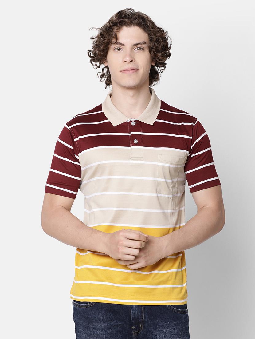 maroon striped t-shirt - 17275638 - Zoom Image - 1
