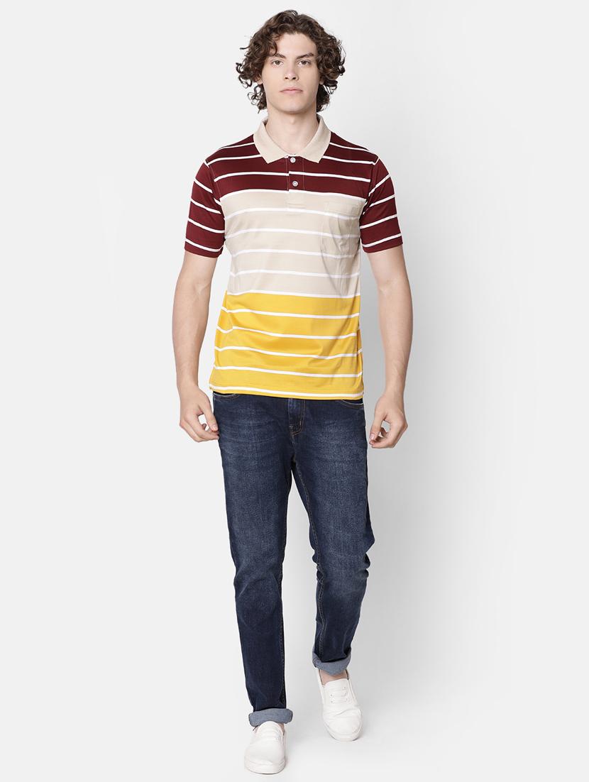 maroon striped t-shirt - 17275638 - Zoom Image - 4