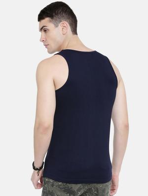 navy blue front print t-shirt - 17275640 - Standard Image - 3