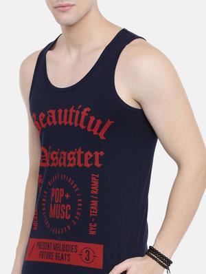 navy blue front print t-shirt - 17275640 - Standard Image - 5