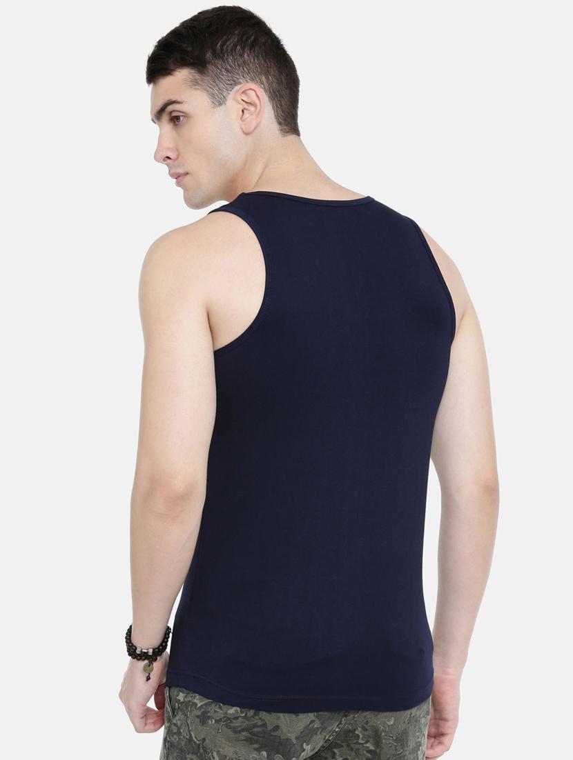 navy blue front print t-shirt - 17275640 - Zoom Image - 3