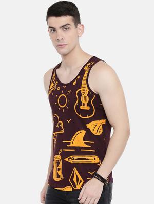 maroon front print t-shirt - 17275645 - Standard Image - 2