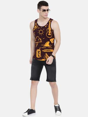 maroon front print t-shirt - 17275645 - Standard Image - 4