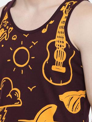 maroon front print t-shirt - 17275645 - Standard Image - 5