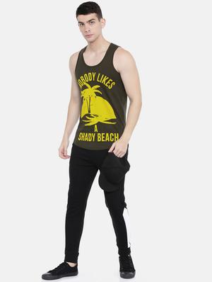 olive green front print t-shirt - 17275648 - Standard Image - 4