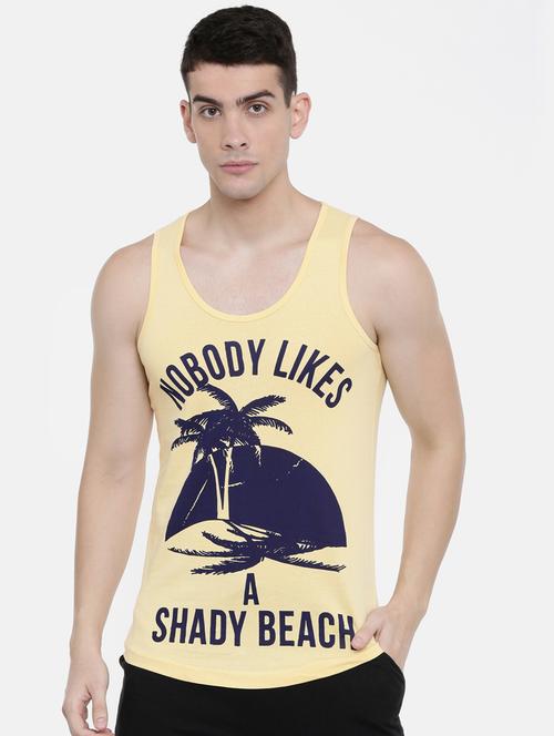 yellow front print t-shirt - 17275649 - Standard Image - 1