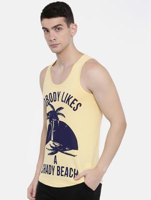 yellow front print t-shirt - 17275649 - Standard Image - 2