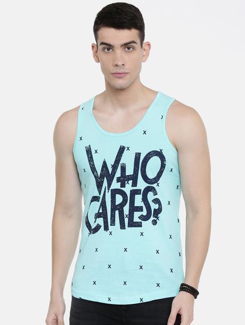 turquoise blue front print t-shirt - 17275650 - Standard Image - 1