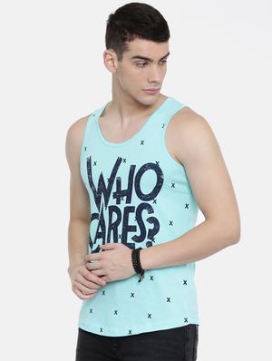 turquoise blue front print t-shirt - 17275650 - Standard Image - 2