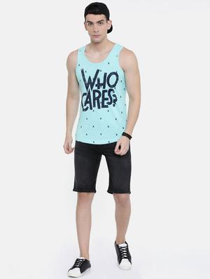 turquoise blue front print t-shirt - 17275650 - Standard Image - 4