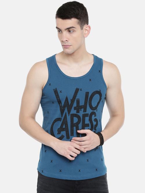 blue front print t-shirt - 17275651 - Standard Image - 1