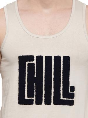 beige chest print t-shirt - 17275666 - Standard Image - 5