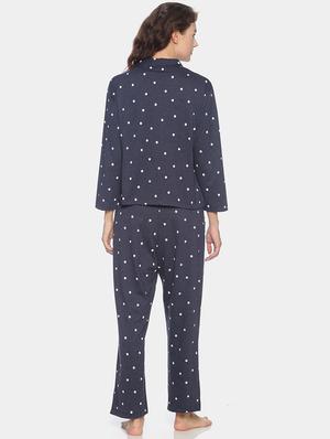 polka dot top with pyjama nightwear set - 17275736 - Standard Image - 3