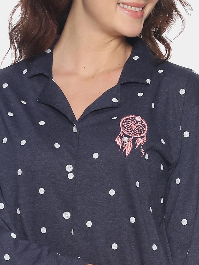 polka dot top with pyjama nightwear set - 17275736 - Zoom Image - 4