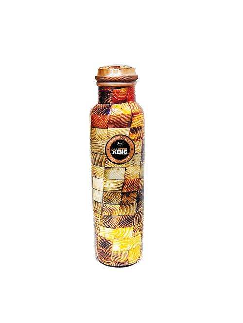 premium copper water bottle meena light brown_wood printed - 17276042 - Standard Image - 1