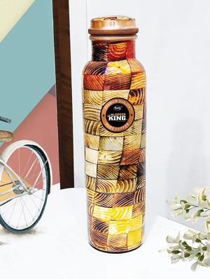 premium copper water bottle meena light brown_wood printed - 17276042 - Standard Image - 2