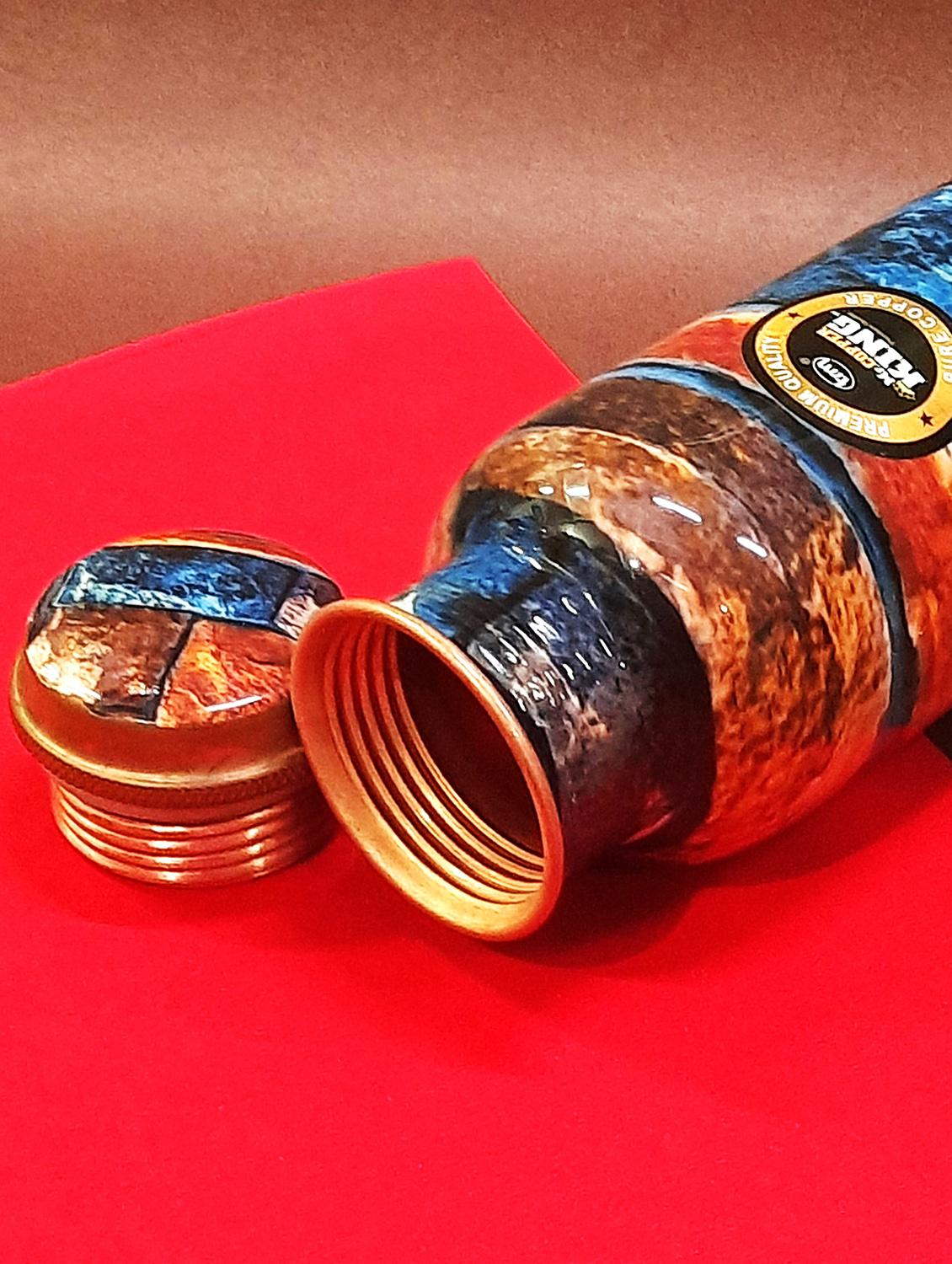 premium copper water bottle meena color_stone printed - 17276043 - Zoom Image - 3
