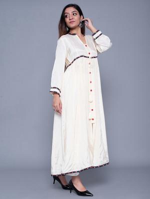 solid flared kurta - 17276618 - Standard Image - 2
