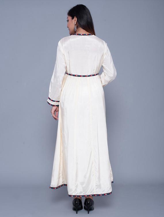 solid flared kurta - 17276618 - Zoom Image - 3