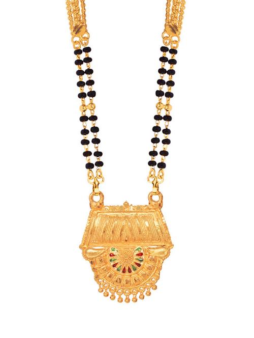 golden metal mangalsutra - 17276651 - Standard Image - 1