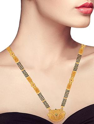 golden metal mangalsutra - 17276660 - Standard Image - 4