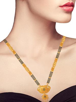 golden metal mangalsutra - 17276666 - Standard Image - 4