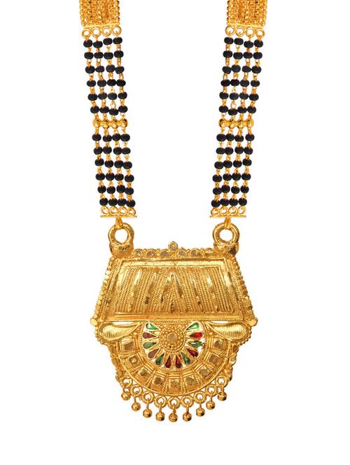 golden metal mangalsutra - 17276671 - Standard Image - 1