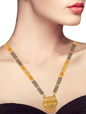golden metal mangalsutra - 17276671 - Standard Image - 4