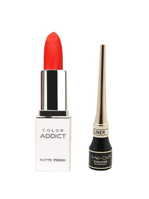 me-on pack of liquid eyeliner plus color addict matte lipstick shade-1 - 17276961 - Standard Image - 1