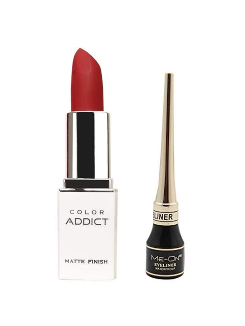 me-on pack of liquid eyeliner plus color addict matte lipstick shade-3 - 17276963 - Standard Image - 1