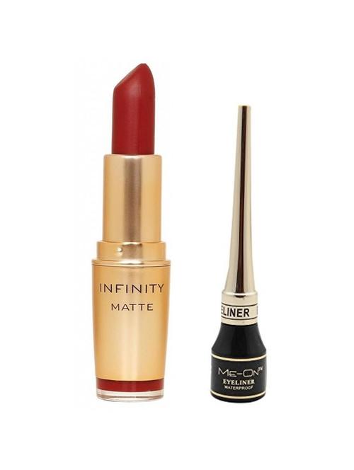 me-on pack of liquid eyeliner plus infinity matte lipstick shade-3 - 17276999 - Standard Image - 1
