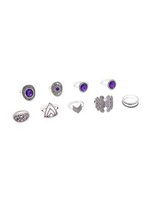silver metal combo ring - 17277124 - Standard Image - 2