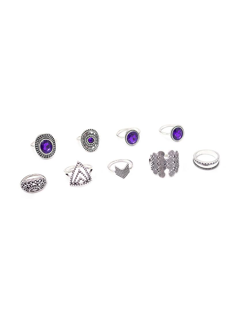 silver metal combo ring - 17277124 - Zoom Image - 2