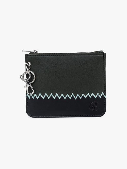 black leatherette (pu) regular pouch - 17277130 - Standard Image - 1