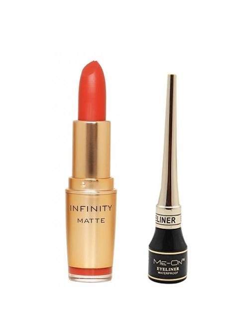 me-on pack of liquid eyeliner plus infinity matte lipstick shade-17 - 17277586 - Standard Image - 1