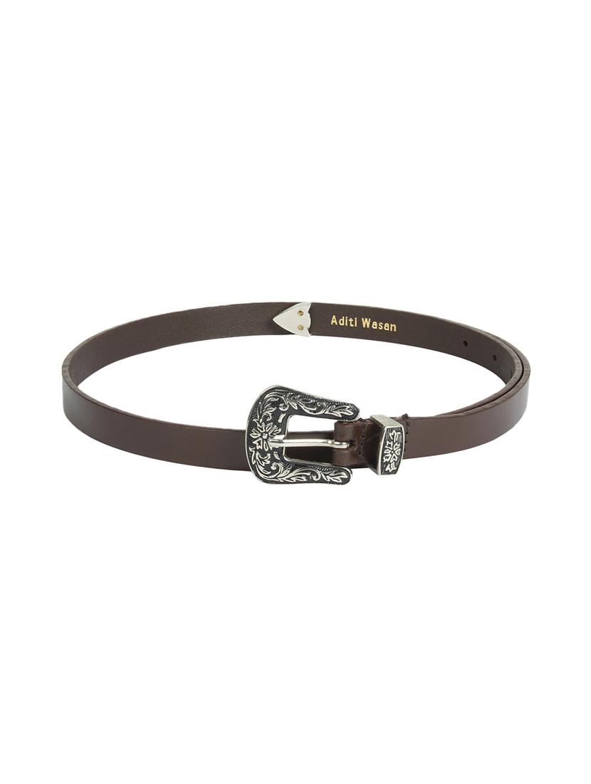 brown leather belt - 17277620 - Zoom Image - 2