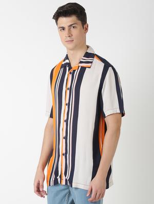 multi colored striped casual shirt - 17277665 - Standard Image - 2