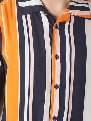 multi colored striped casual shirt - 17277665 - Standard Image - 4