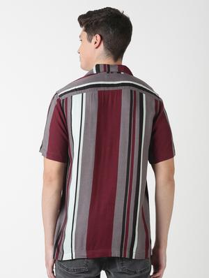 grey striped casual shirt - 17277666 - Standard Image - 3