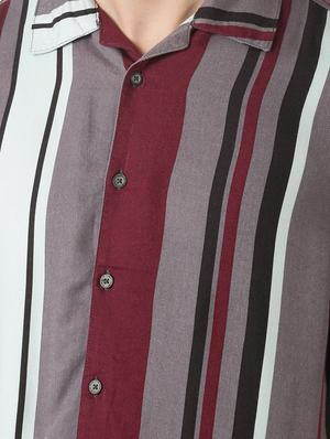 grey striped casual shirt - 17277666 - Standard Image - 5