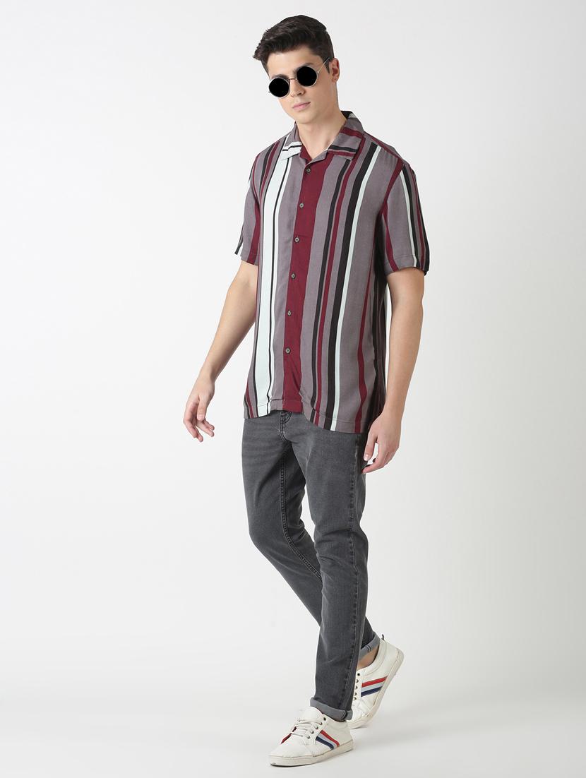 grey striped casual shirt - 17277666 - Zoom Image - 4