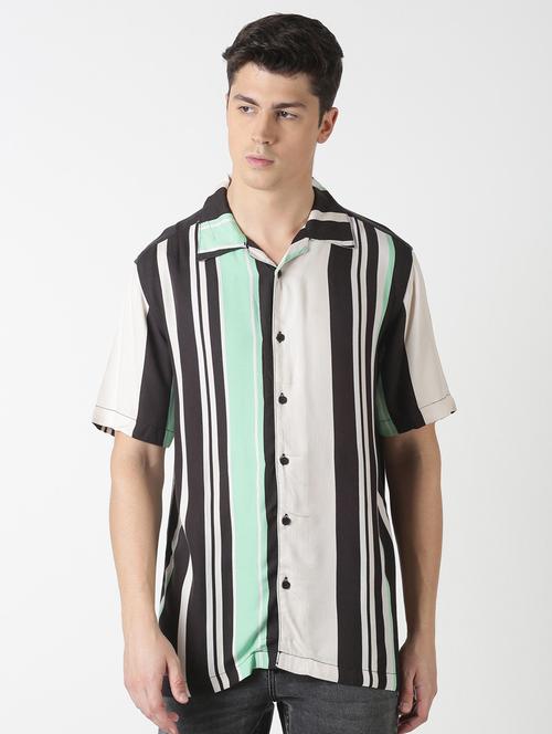 black striped casual shirt - 17277667 - Standard Image - 1
